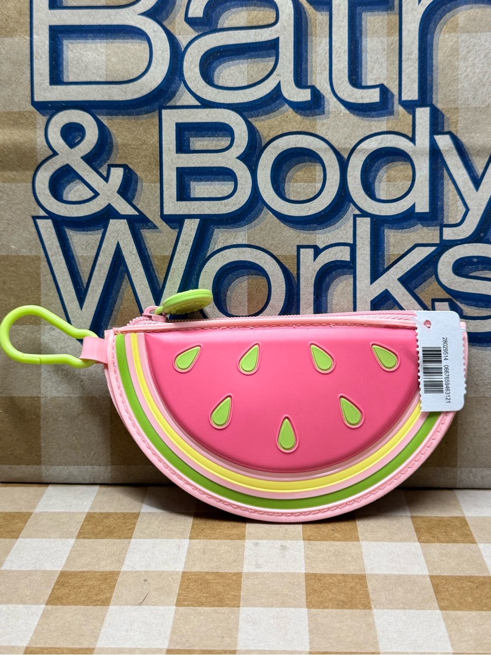 NWT B&BW Watermelon Keychain Coin Purse